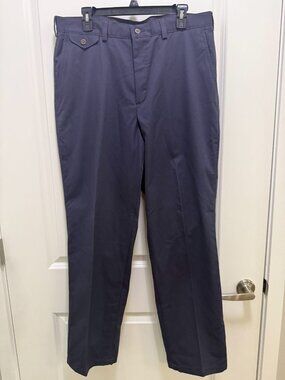 Savane Men's Navy Blue Cotton Dress Pants Size 36x32 Size 36x32